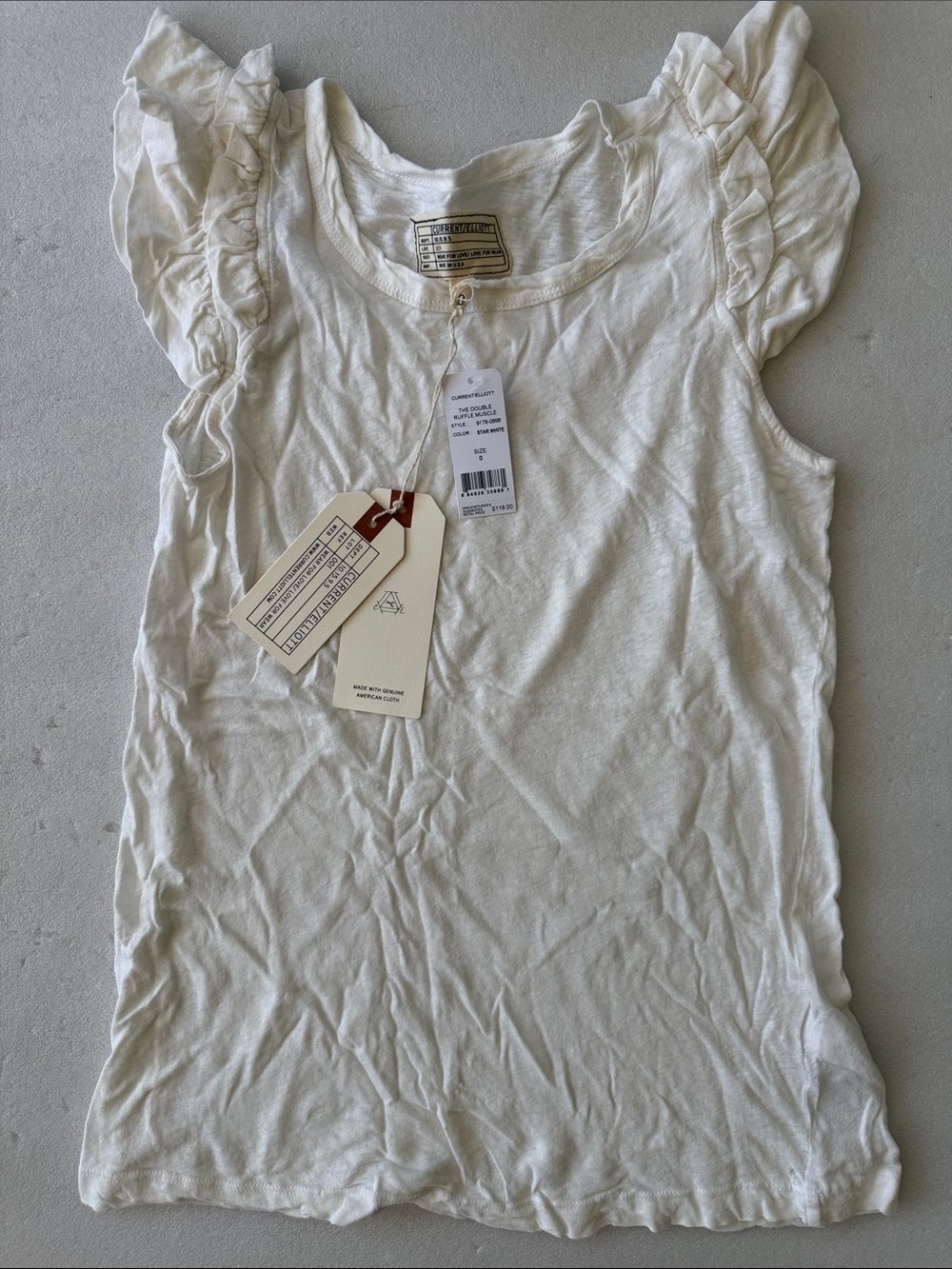 Current Elliot Double Ruffle Muscle Tank - Picture 2 of 6